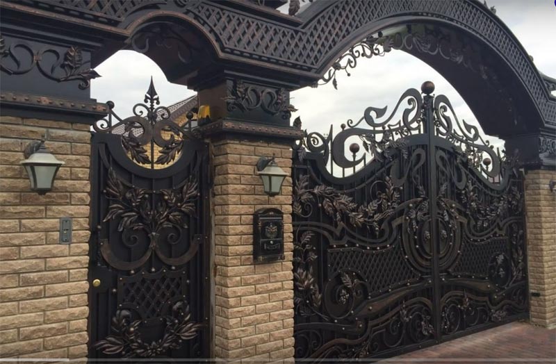 Wrought iron gates