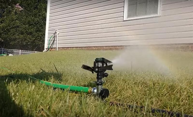 Above ground sprinkler system