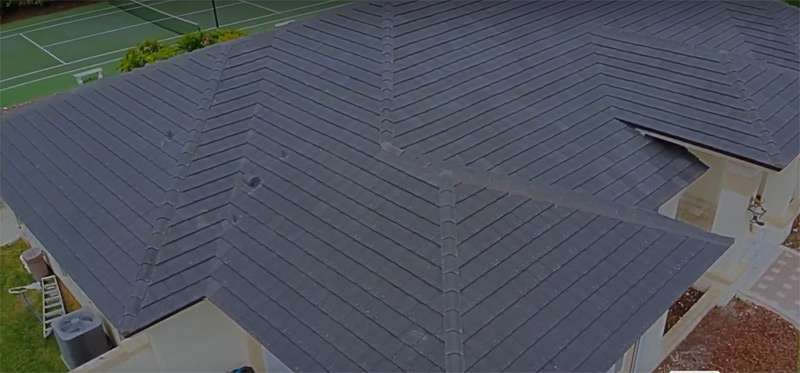 Concrete tile roofing