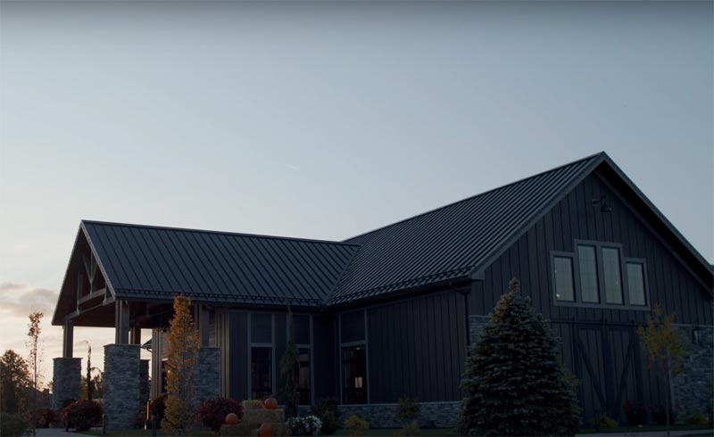 Galvanized steel roof